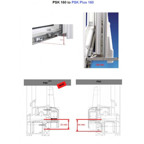 SI Siegenia Tilt and Slide Patio Door Bogie Wheel Kit (PSK 160)
